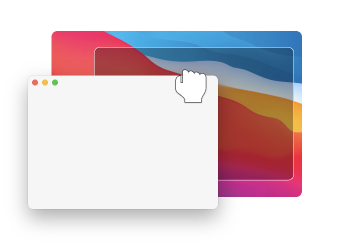 Window being dragged by cursor on a macOS desktop
